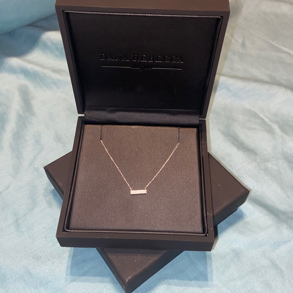Dana Rebecca Designs diamond bar necklace
